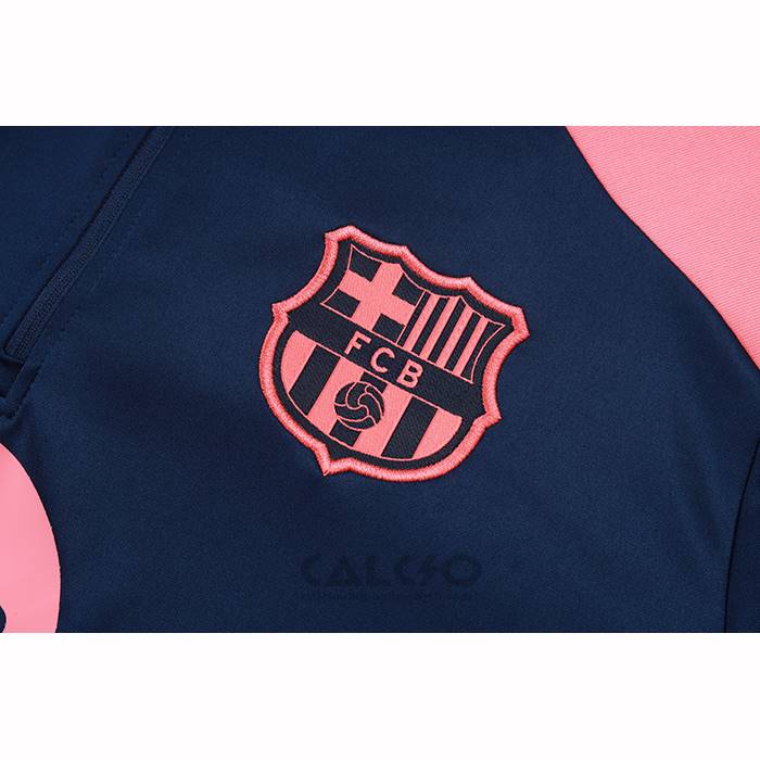 Tuta da Track di Felpa FC Barcellona Bambino 2025-2026 Blu Rosa